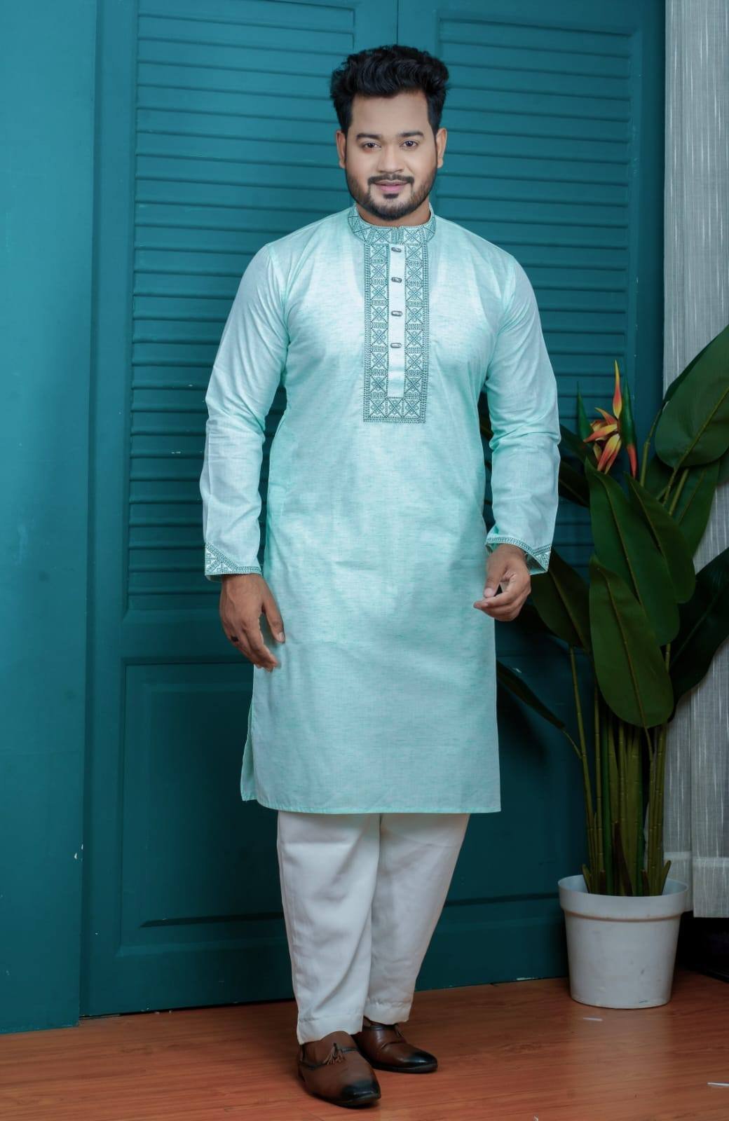 প্রিমিয়াম কট এম্ব্রয়ডারি পাঞ্জাবি